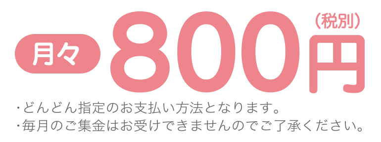 月々５００円の低価格